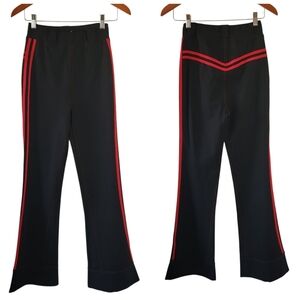 I. AM. GIA Astrid Track Pant XS Black Red Stripe Wide Leg Athleisure Y2K Retro